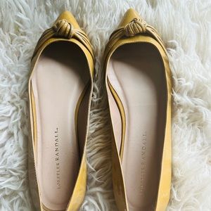 Loeffler Randall Pointed Toe Bow Knot Patent Leather Ballet Flats size 8.5
